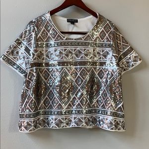 Sequined crop top